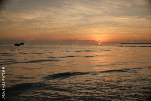 sunset on the beach