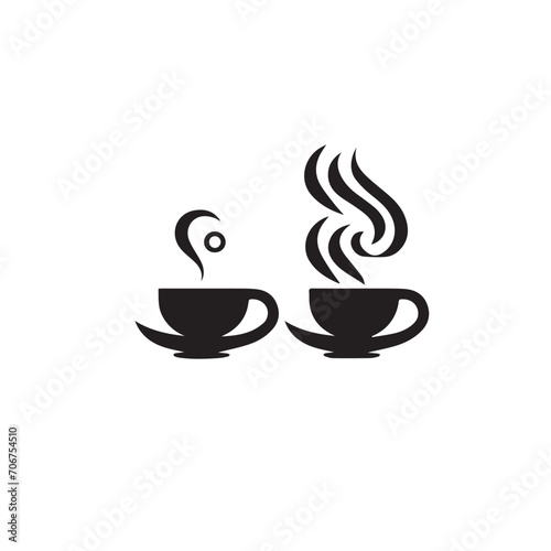 Cups in cartoon  doodle style. Isolated 2d vector illustration in logo  icon  sketch style  Eps 10  black and white. AI Generative