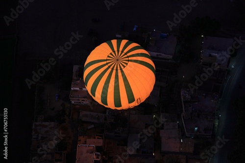 Balloon ride, hot air balloon ride over Luxor and Thebes, Upper Egypt, Egypt, Africa photo