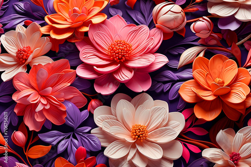 Photographie close-up flower background illustration. ai generated.
