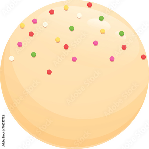 White milk ball icon cartoon vector. Candy bakery. Sugar dessert