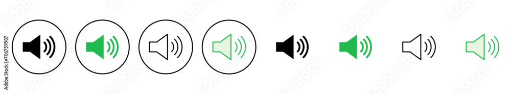 Speaker icon set. volume icon vector. loudspeaker icon vector. sound symbol Speaker icon set. volume icon vector. loudspeaker icon vector. sound symbol