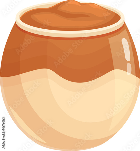 Natural shop drink icon cartoon vector. Ice milk dessert. Cocoa caffe
