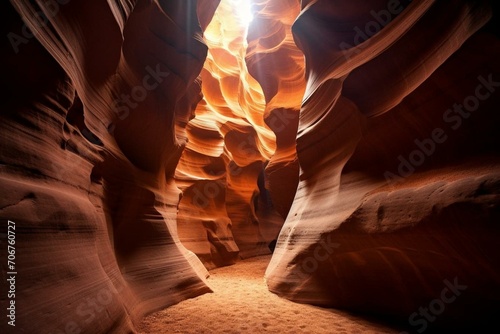 a majestic slot canyon in Arizona. Generative AI