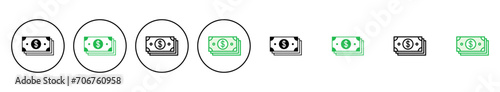 Money icon set. Money vector icon.