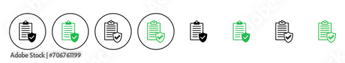 Insurance icon set. insurance symbol vector