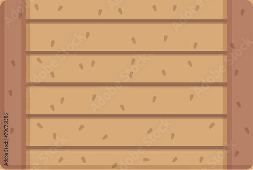 Wooden style door mat icon cartoon vector. Clean apartment. Step front