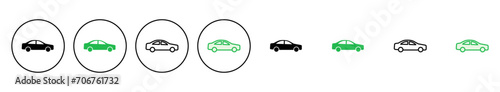 Car icon set. car vector icon. small sedan