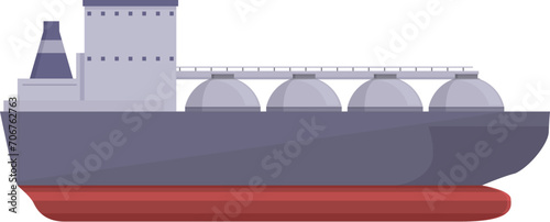 Maritime petrol ship icon cartoon vector. Lpg container. Harbor petroleum