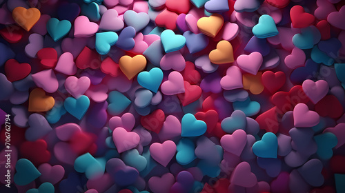 Vibrant Valentine's Day background, love background