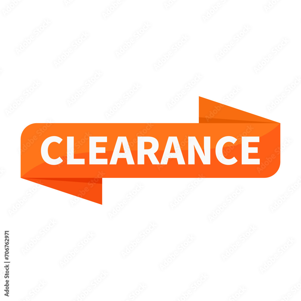 Clearance Orange Rectangle Ribbon Shape For Approval Sign Information Announcement
