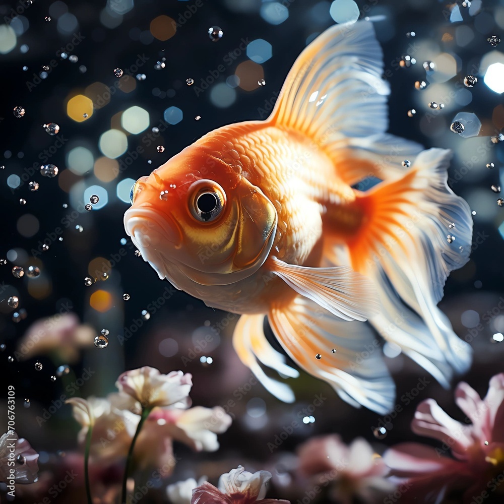 goldfish in aquarium goldfish in aquarium