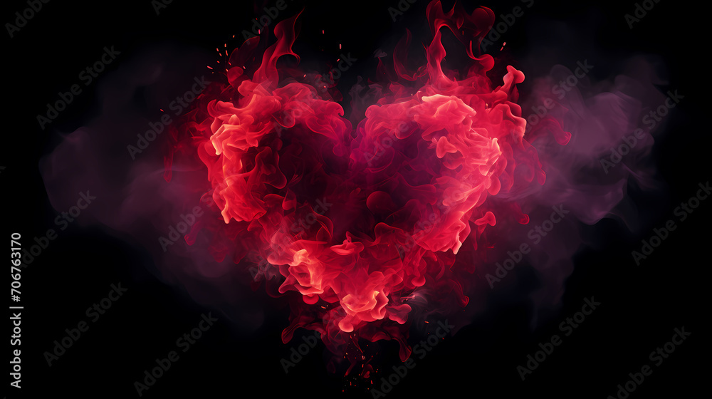 Fototapeta premium Vibrant Valentine's Day background, love background