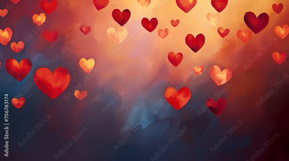 Vibrant Valentine's Day background, love background Vibrant Valentine's Day background, love background