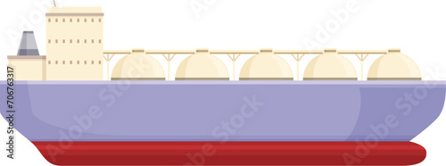 Power tech gas carrier icon cartoon vector. Marine ship. Transport vessel