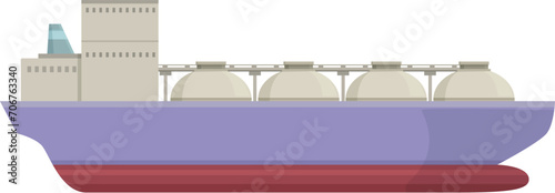 Chemical cargo petrol icon cartoon vector. Gas carrier ship. Gasoline depot
