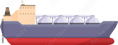 Petrol sea vessel icon cartoon vector. Truck marine. Sea terminal port