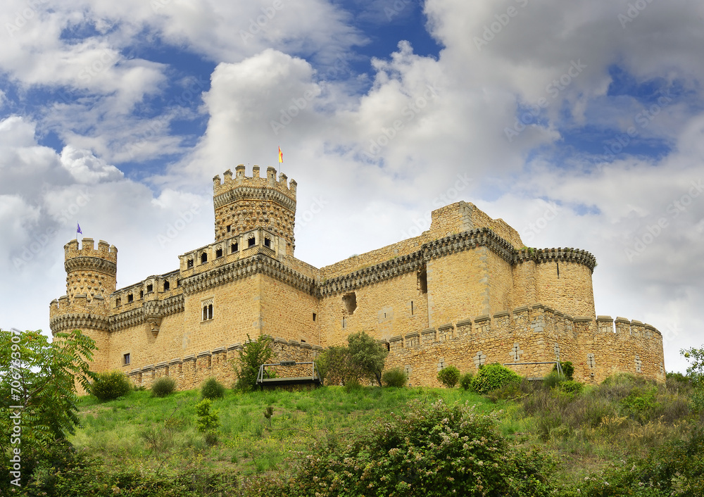 Medieval New castle of Manzanares el Real, Madrid province, Spain