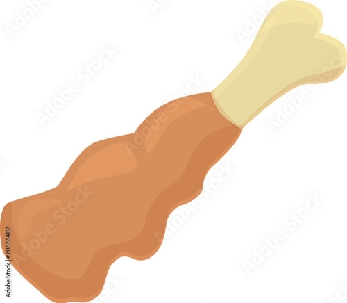 Chicken leg waste icon cartoon vector. Organic food sort. Energy power