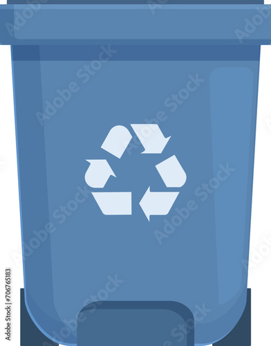 Blue cart waste sorting icon cartoon vector. Ecology organic. Domestic separation