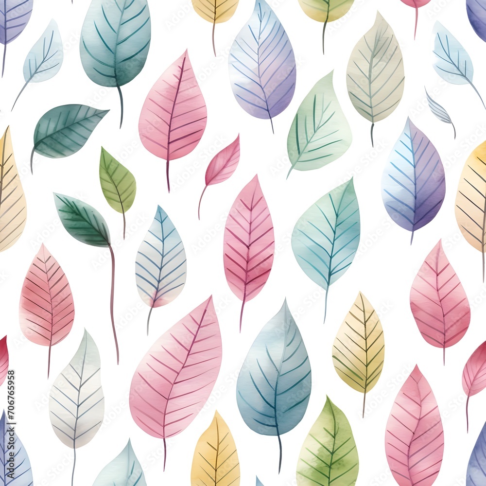 Seamless patterns featuring flowers, leaves, and botanical elements ,Simple and minimalistic patterns