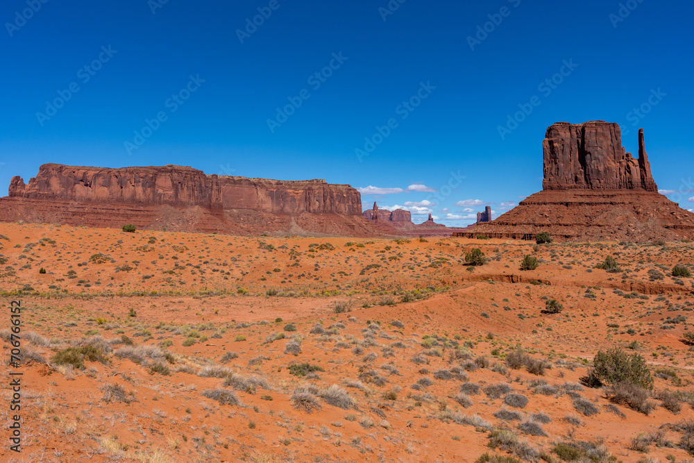 Sentinel Mesa and West Mitten Butte Monument Valley