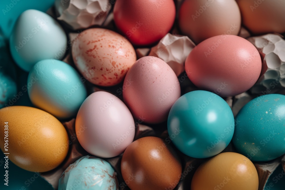 Colorful Easter eggs. Generative AI Colorful Easter eggs. Generative AI