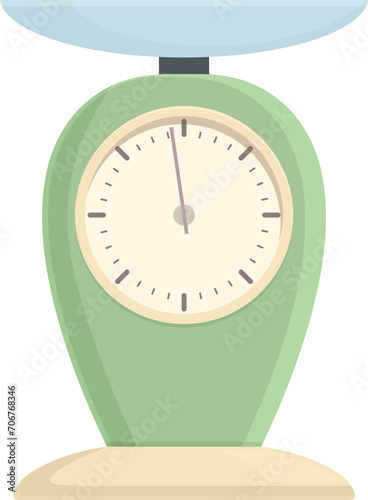 Device scales icon cartoon vector. Cooking chef equal. Digital measure