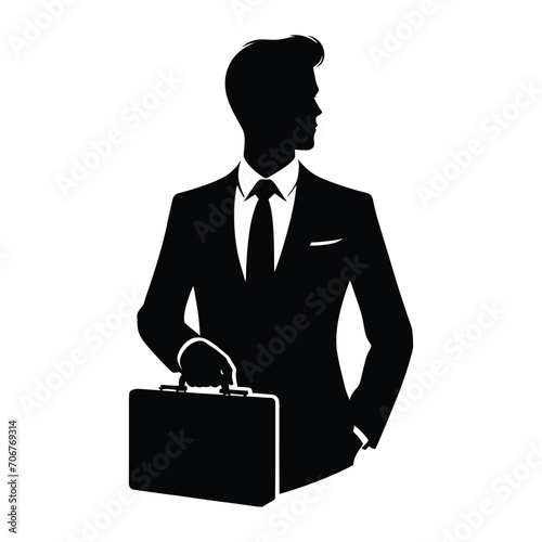Businessman Silhouette with Briefcase