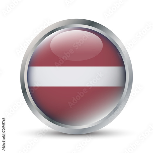 Free Download Latvia Flag 3D Badge Illustration - GFXLoad