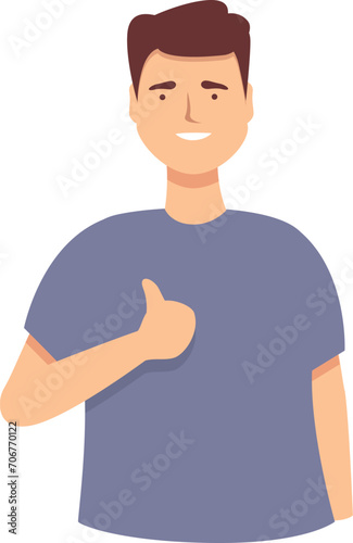 Happy clean face man icon cartoon vector. Person hygiene. People health