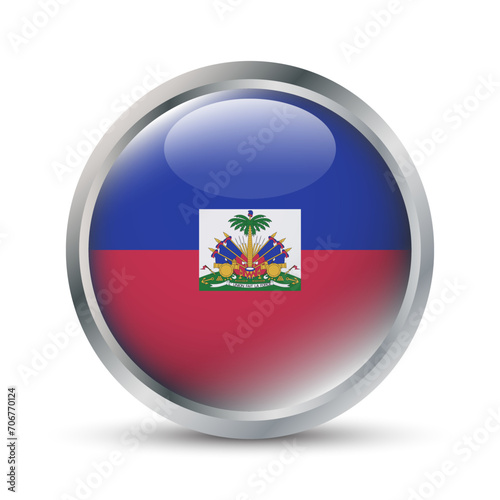 Free Download Haiti Flag 3D Badge Illustration - GFXLoad