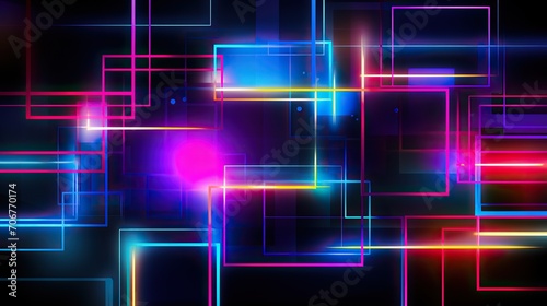 colorful abstract grid lines background texture, Shiny abstract background. Colorful glowing lights. Glossy graphics