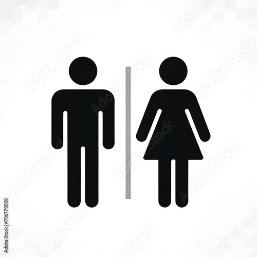 Universal symbols for escalators, restrooms, toilet sign icon