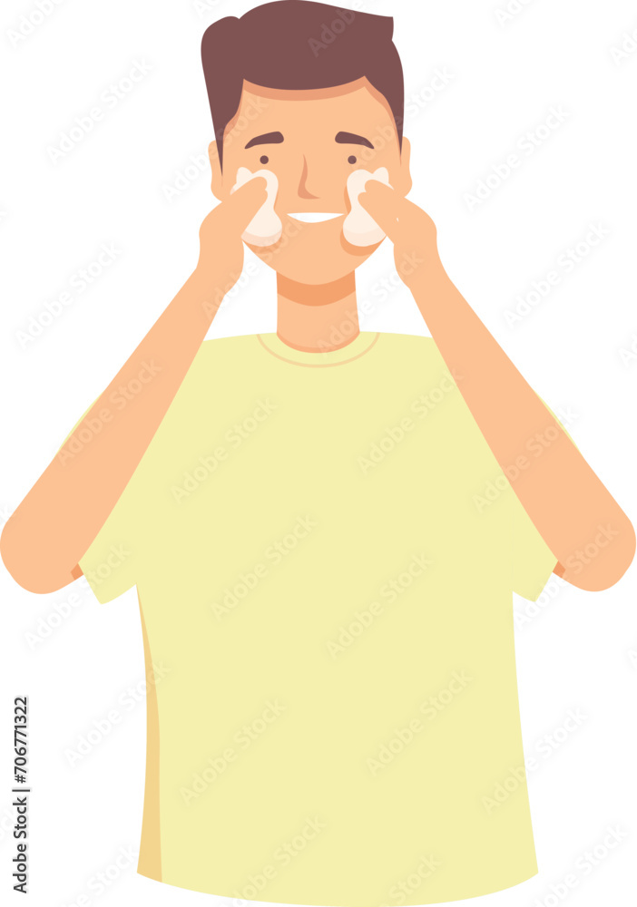 Man cream face icon cartoon vector. Razor tube. Face beauty mask Man cream face icon cartoon vector. Razor tube. Face beauty mask