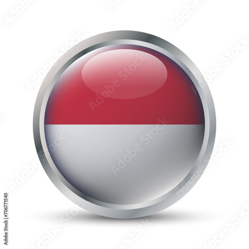 Indonesia Flag 3D Badge Illustration Free Download Indonesia Flag 3D Badge Illustration - GFXLoad