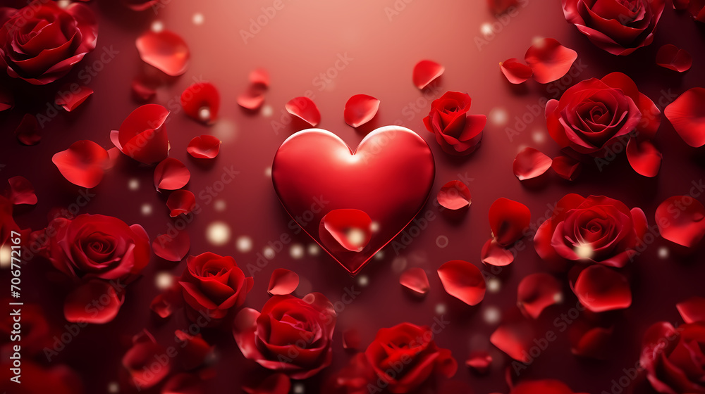 Vibrant Valentine's Day background, love background