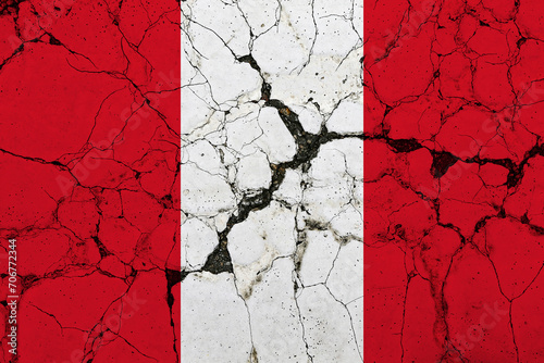 Tapety artystyczne Peru Earthquake Damage and Cracks