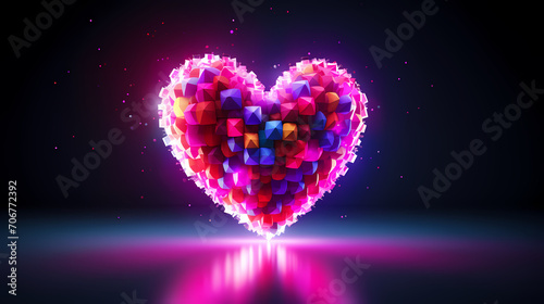 Vibrant Valentine s Day background  love background