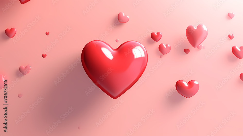 Vibrant Valentine's Day background, love background