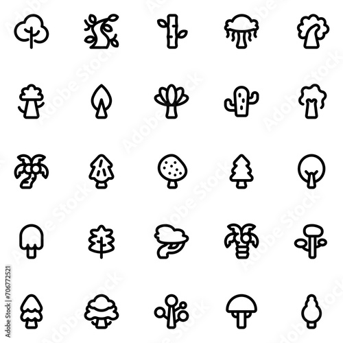 Tree Line Icon Sheet