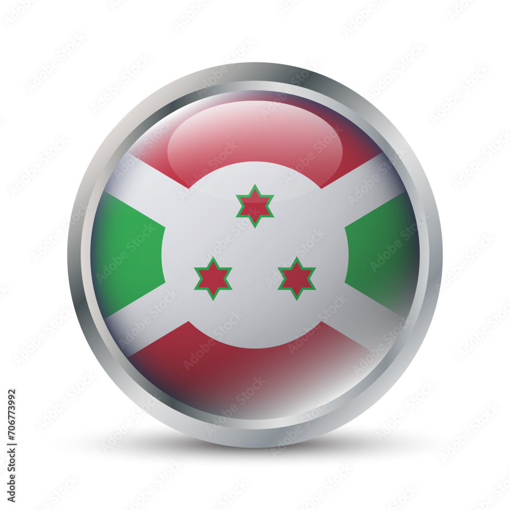 Burundi Flag 3D Badge Illustration Burundi Flag 3D Badge Illustration