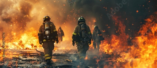 The firefighters are moving...