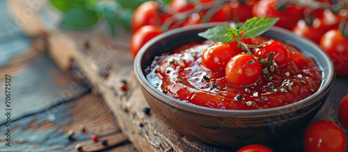 Tomato ketchup sauce in a b...