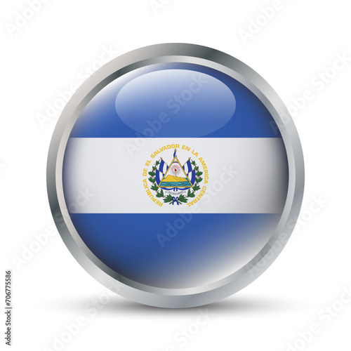 Free Download El Salvador Flag 3D Badge Illustration - GFXLoad
