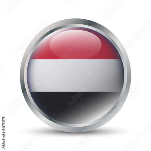 Free Download Yemen Flag 3D Badge Illustration - GFXLoad