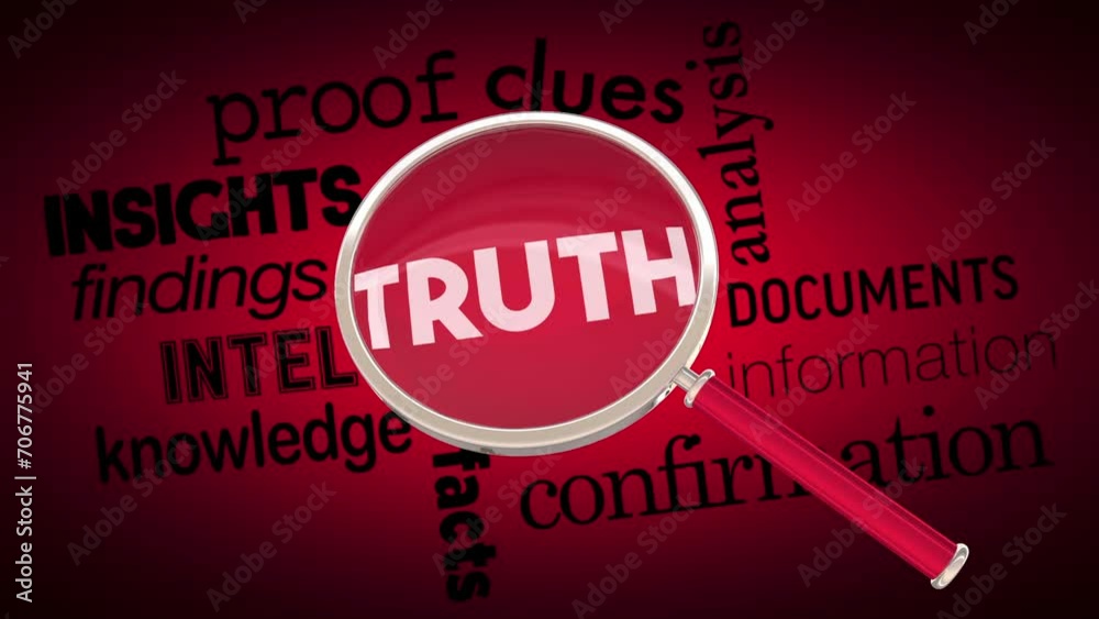 Find the Truth Magnifying Glass Search for Facts Clues Investigation 3d Animation Find the Truth Magnifying Glass Search for Facts Clues Investigation 3d Animation