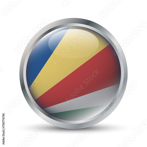Free Download Seychelles Flag 3D Badge Illustration - GFXLoad