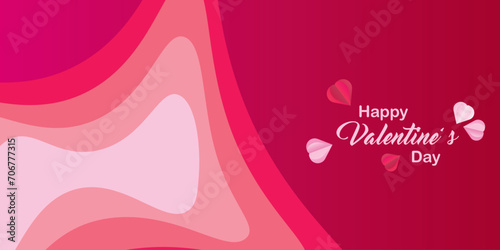 Valentine's day background with gradient colors and hearts. Vector illustrations, banners, flyers, invitations, posters, brochures, discount vouchers.copyspace.
