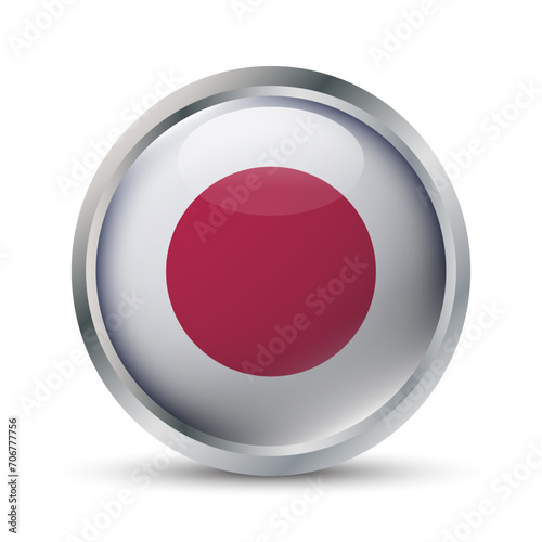 Japan Flag 3D Badge Illustration Free Download Japan Flag 3D Badge Illustration - GFXLoad